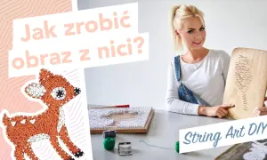 Uroczy sarenka z nici, idealny projekt string art dla dzieci.