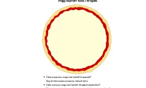 Dzień kropki! Narysuj składniki na pizzę w kształcie kół i kropek. Jakie przyprawy, warzywa i dodatki dodasz do swojej pizzy?