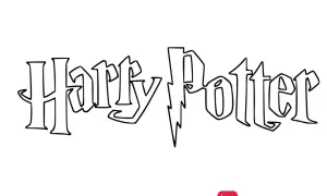 Logo Harry Potter do pokolorowania. Czekamy na Twoje magiczne barwy!