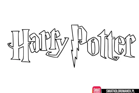 Logo Harry Potter do pokolorowania. Czekamy na Twoje magiczne barwy!