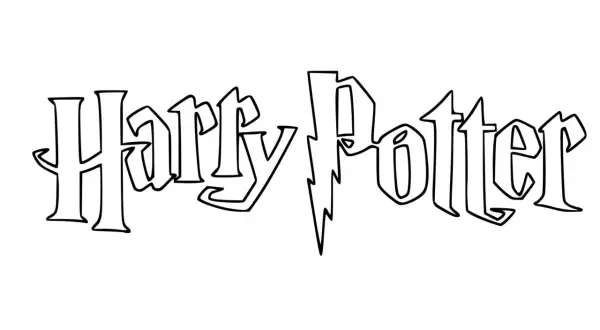 Logo Harry Potter do pokolorowania. Czekamy na Twoje magiczne barwy!