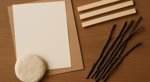 Materiały do stworzenia ramki: karton, masa plastyczna, patyczki. Jak zrobić ramkę z kartonu?